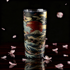 Japanese Wave 20oz Stainless Steel Tumbler thumbnail 4