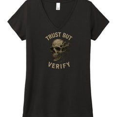 Trust But Verify Women's V Neck thumbnail 4